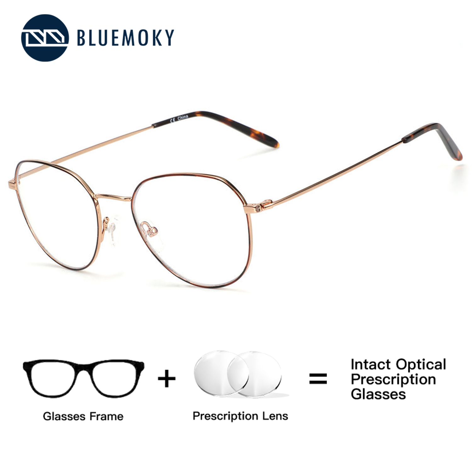 Anti Blue Light Film - BLUEMOKY Lunettes de prescription personnalisées circulaires