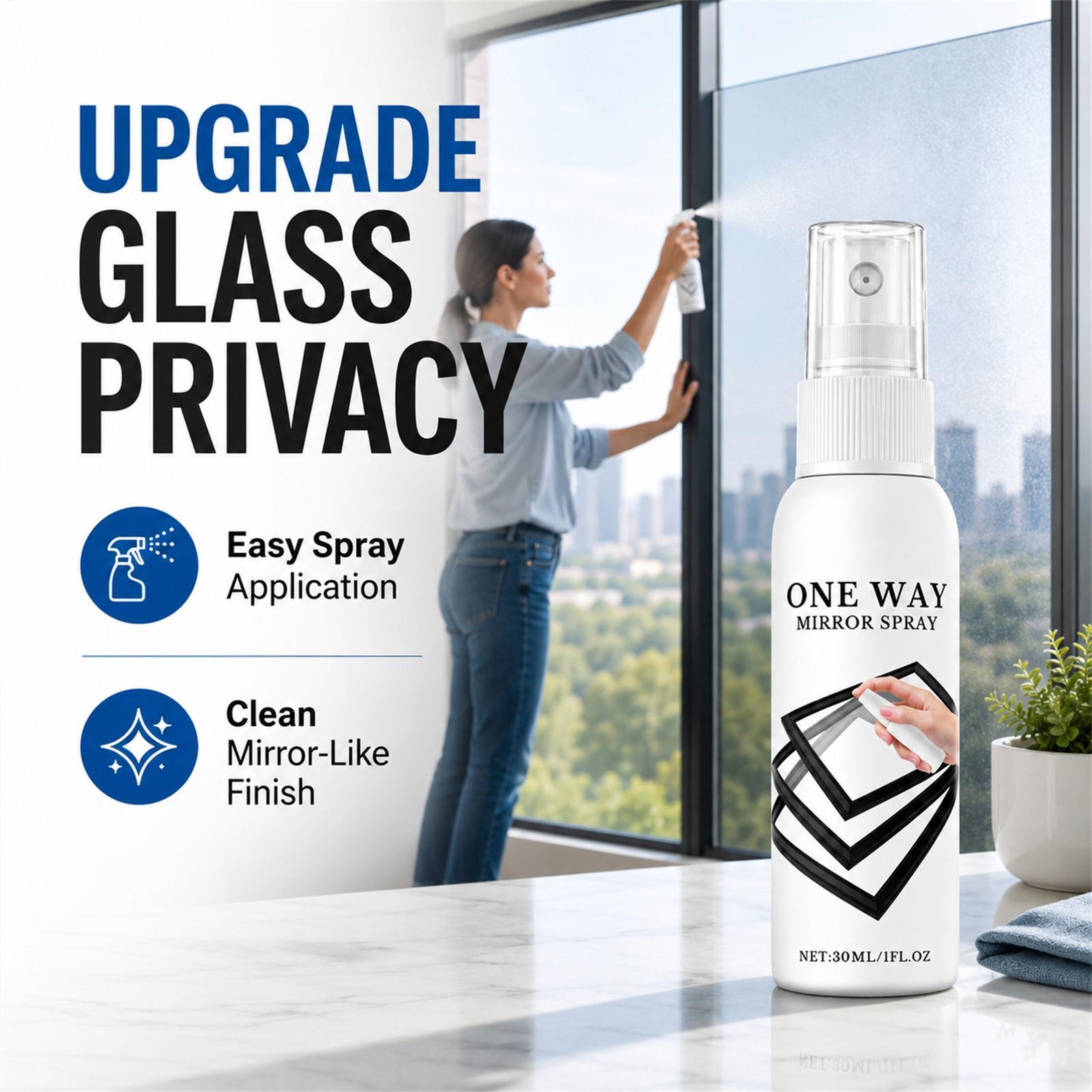 Privacy Screen Protector - Spray réfléchissant pour vitres 30ml, séchage