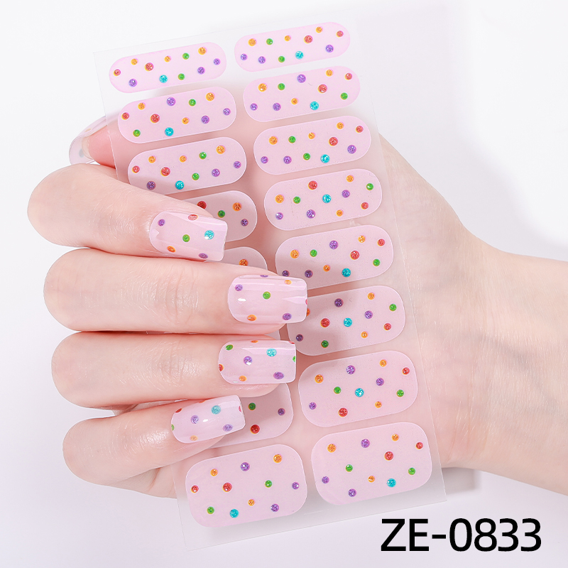 Full Cover Adhesive - 16 autocollants pour ongles à couverture