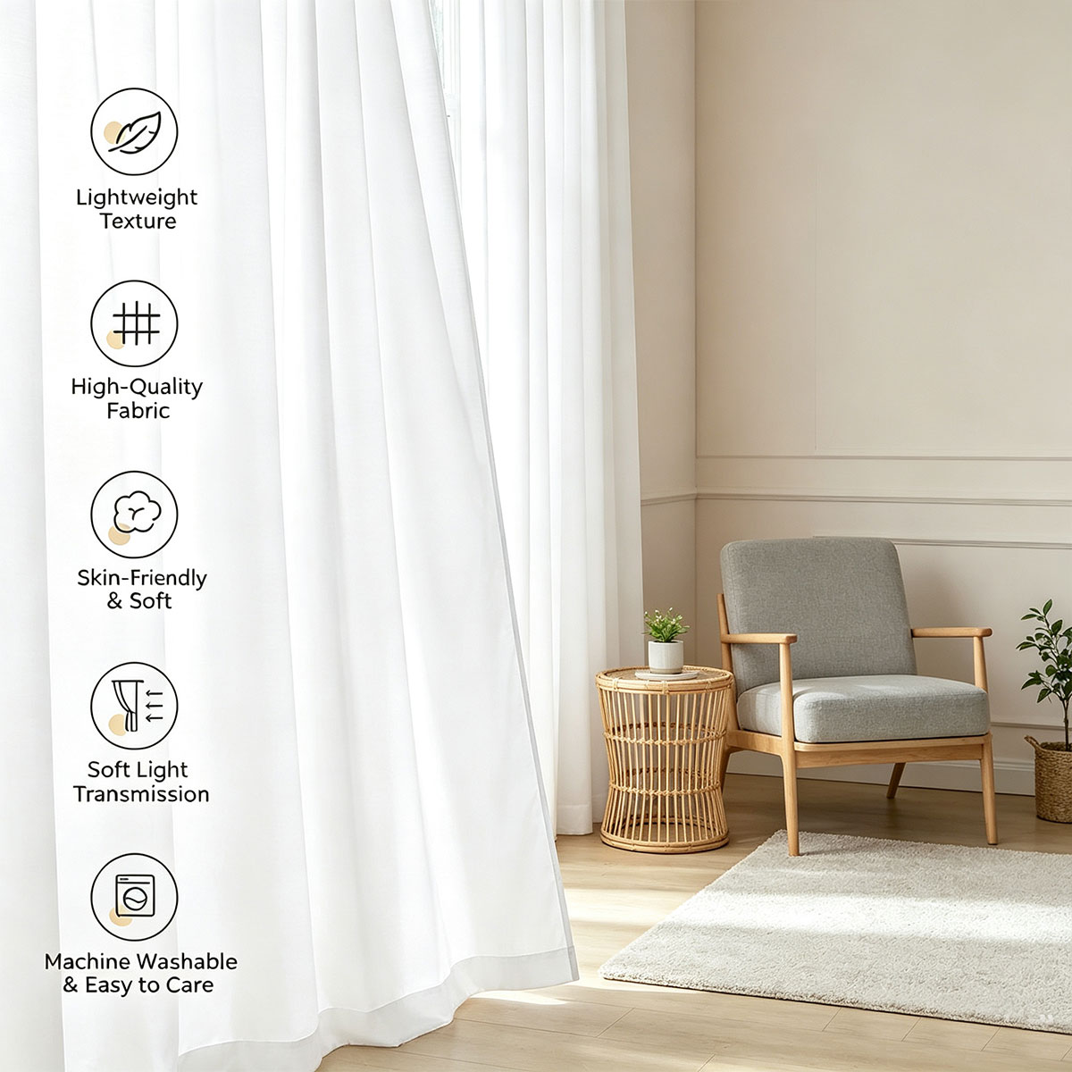 Lot de 2 rideaux voiles unis b - Privacy Filter 2Pack avis et prix